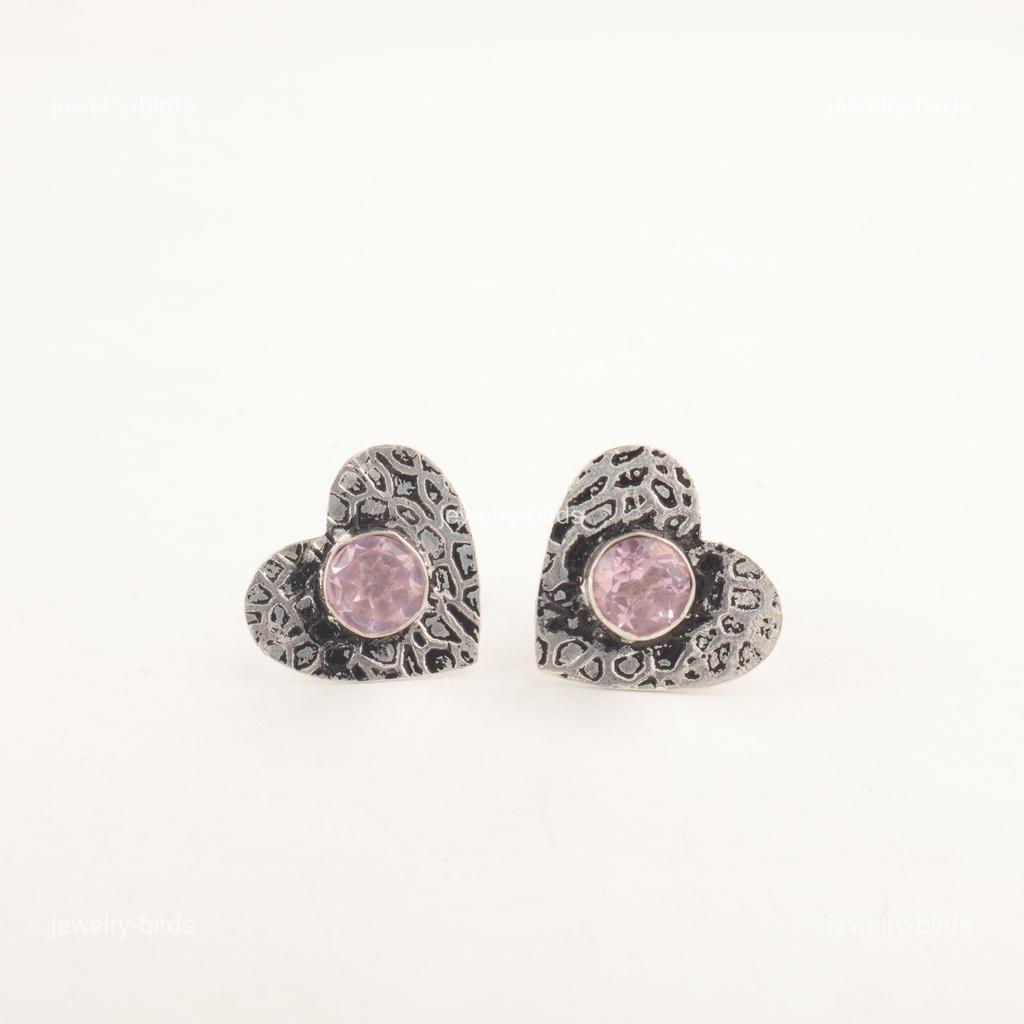 Morganite Gemstone 925 Sterling Silver Unique Engagement Stud Earrings Jewelry EE-143-6