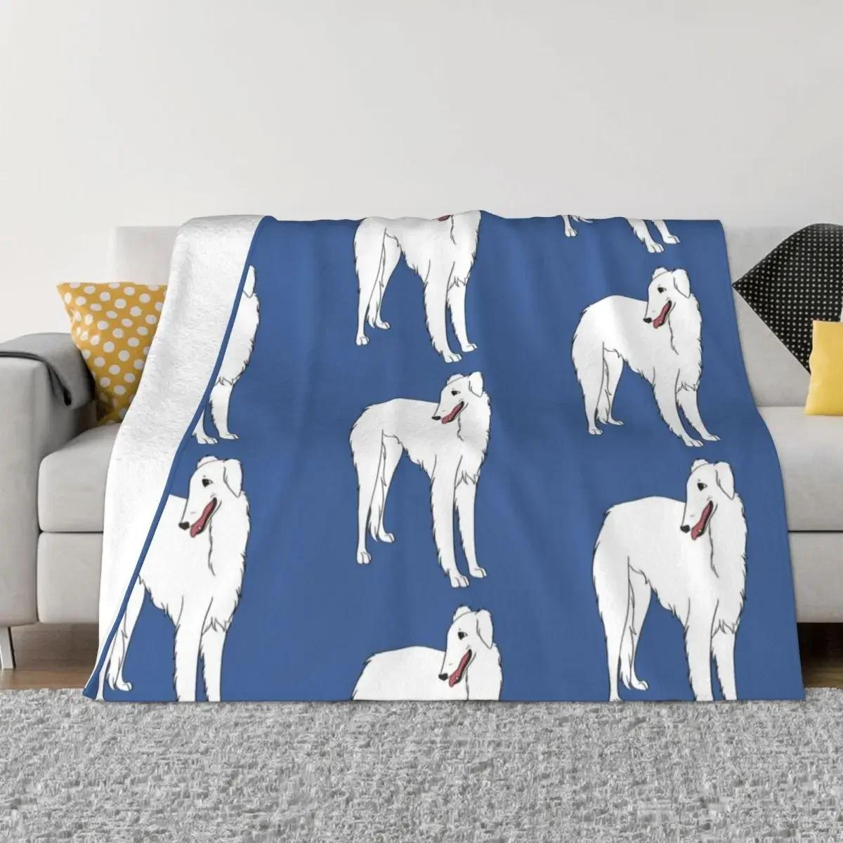 Borzoi Throw Blanket halloween Bed covers Camping Blankets 75x90cm