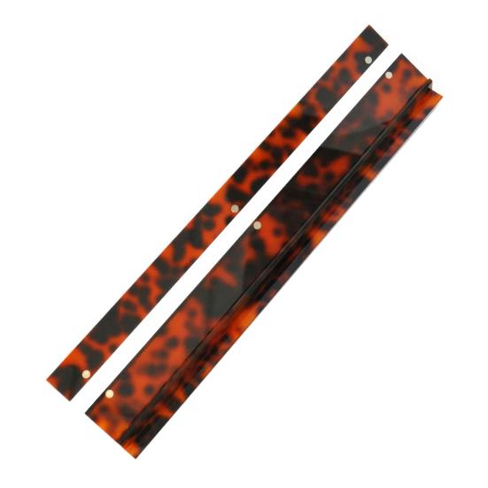 1 Conjunto de Rack de Mahjong com Padrão de Casco de Tartaruga com Empurrador Magnético Destacável Acabamento Brilhante Acrílico Porta-Peças de Mahjong Americano Régua Empurradora Mahjong