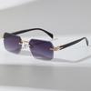 Square Cut-Edge Frameless UV Protection Sunglasses for Men & Women - European & American Style