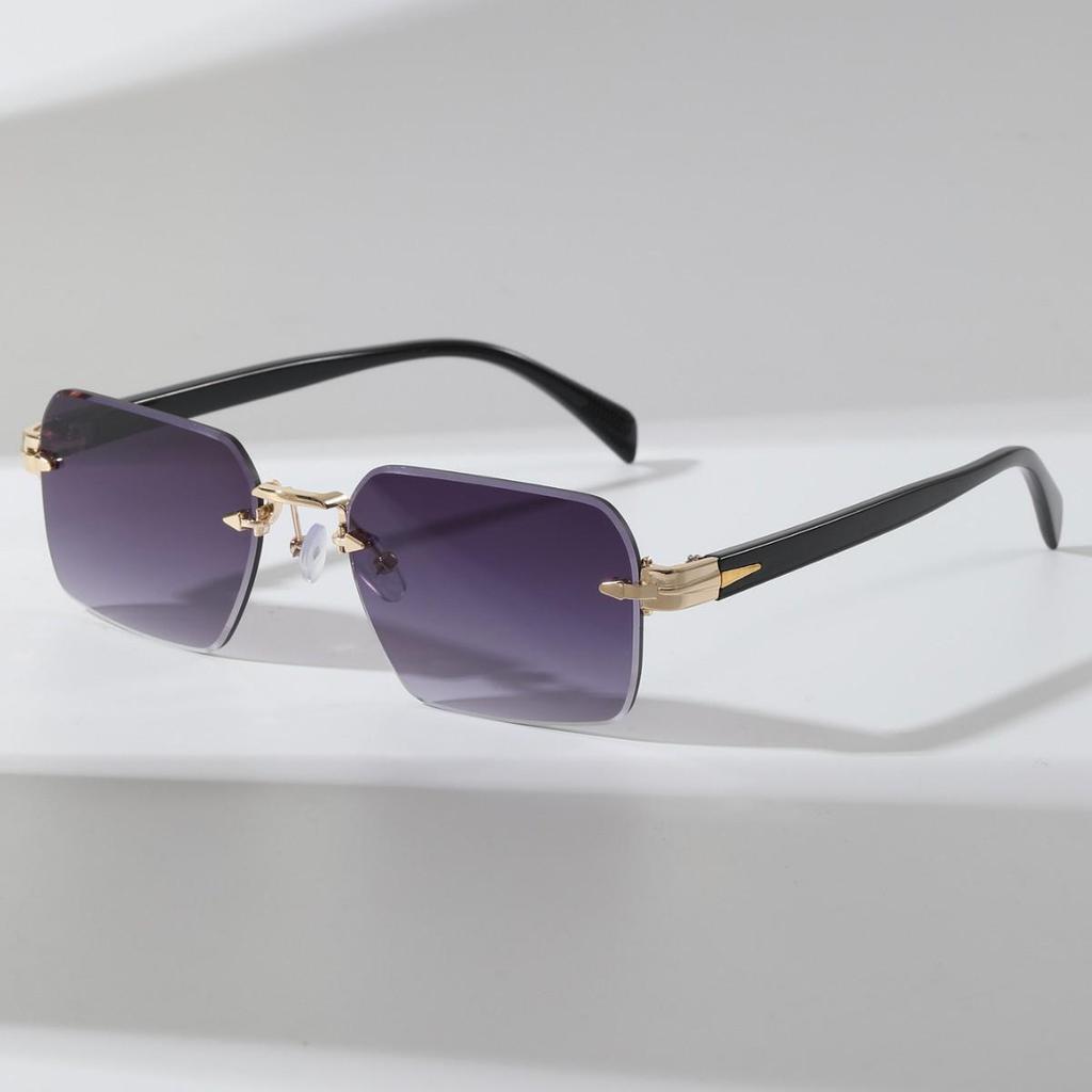 Square Cut-Edge Frameless UV Protection Sunglasses for Men & Women - European & American Style
