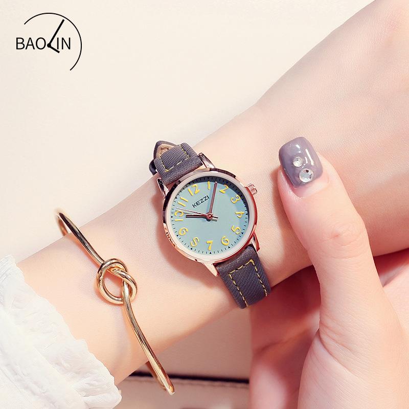 Belt Women's Watch Temperament Digital Scale Quartz Watch Casual Student Watch for Women