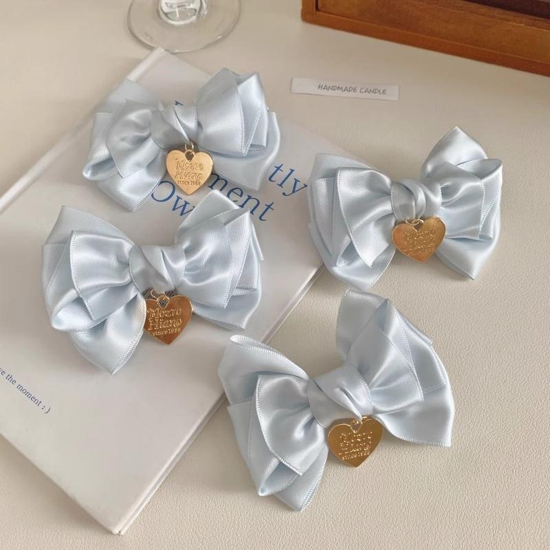 Sweet Ballet Style Blue Bow Hair Clip Hair Accessory