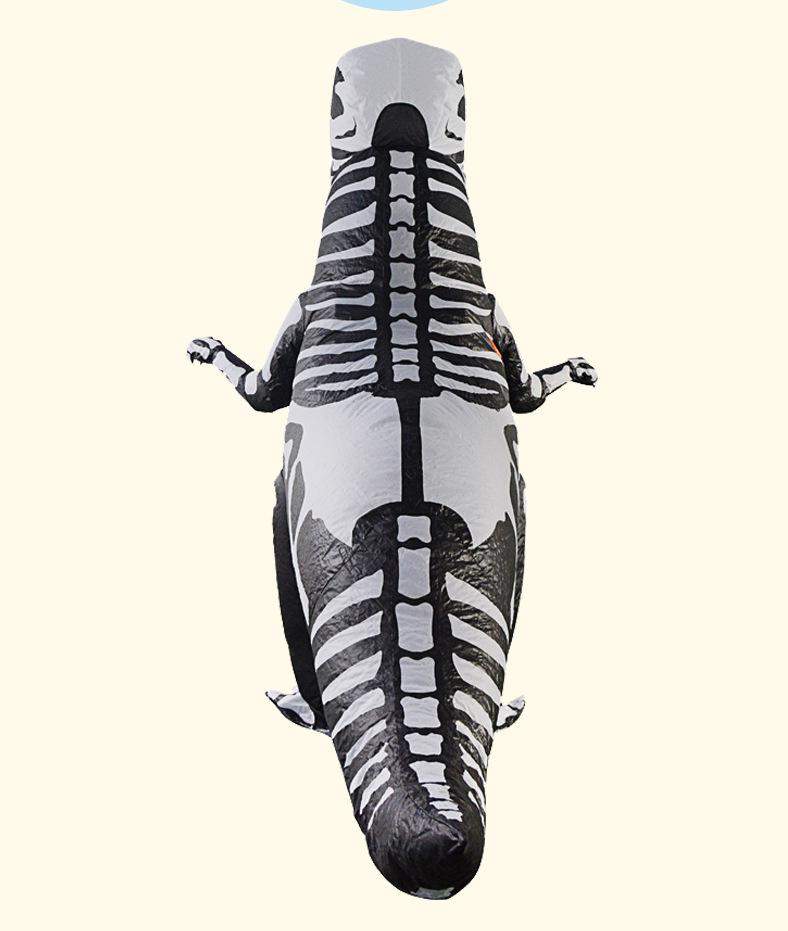 Inflatable T-Rex Zombie Ribs Halloween Cosplay Costume for Stage Performance