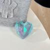 Magnetic Paste Three-Dimensional Laser Heart-Shaped Creative Desktop Drama Mobile Phone Airbag Bracket Transparent Telescopic Ring