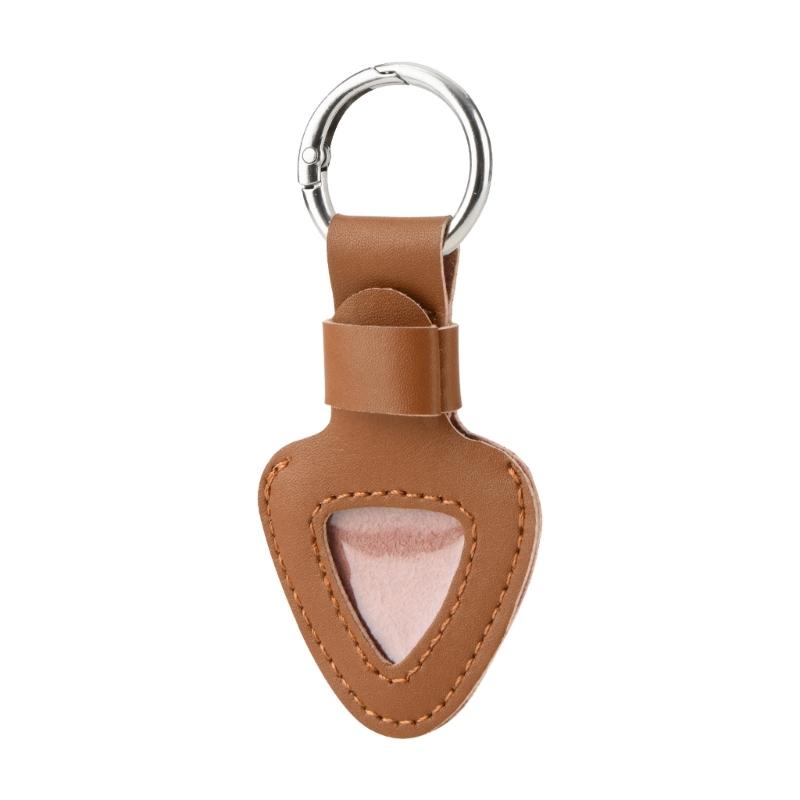 Guitar Pick Container Guitar Accessory Tool Pocket with Keychain Guitar Pick Holder Guitar Pick Pouches PU Texture