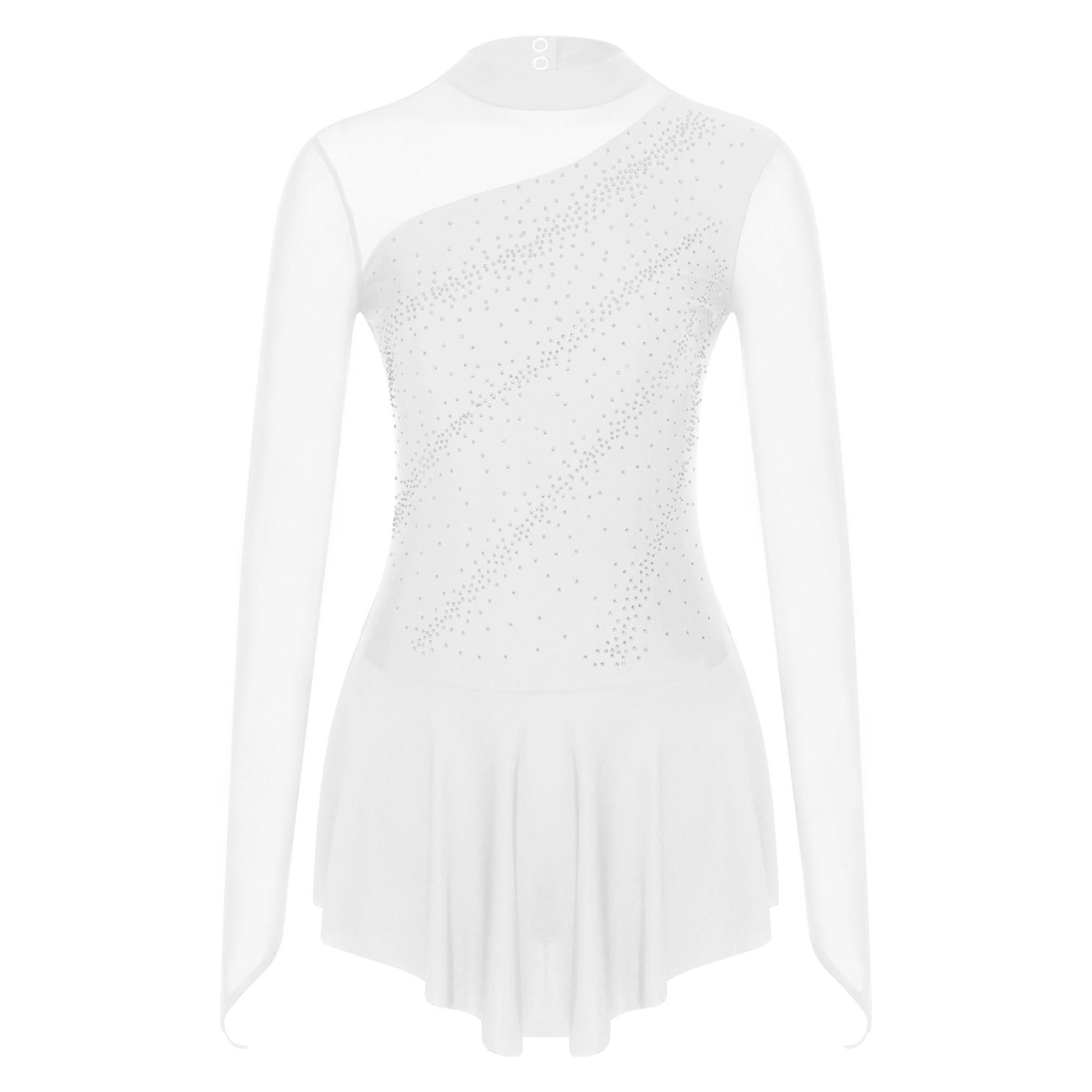 

Платье для танцевальной вечеринки, балетное гимнастическое трико, современное платье для лирического танца, платье-трико для катания на коньках S