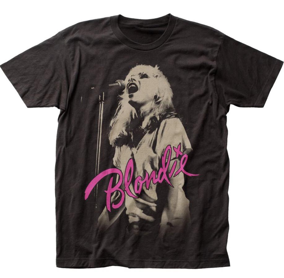 Blondie Mic T-Shirt – Herren Rock & Roll Musikband T-Shirt Schwarz S–4XL