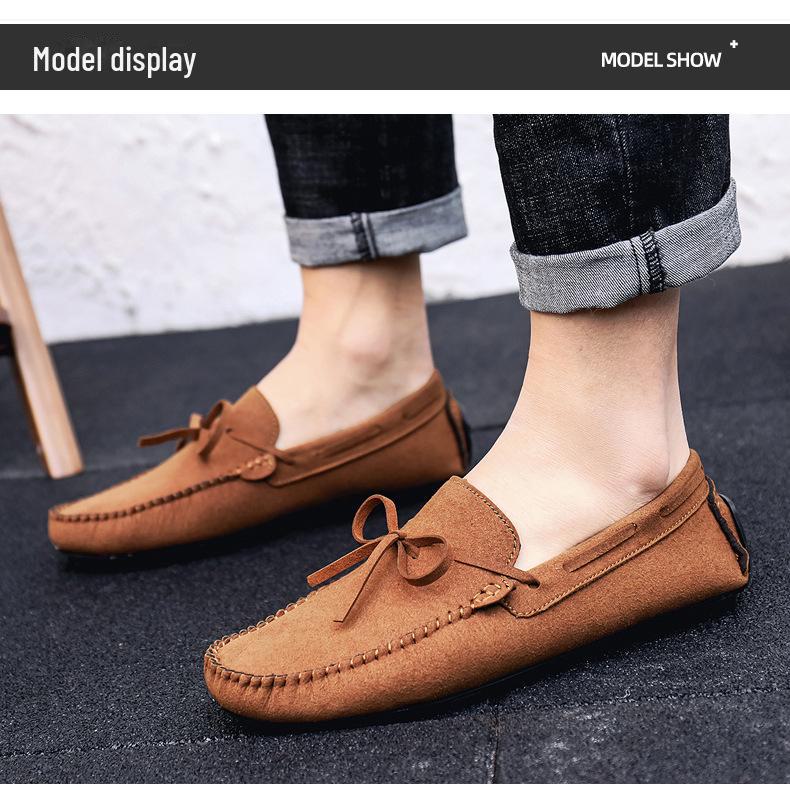 Men's Spring Casual Velvet Driving Shoes - British Style, Versatile, Easy Slip-On Design