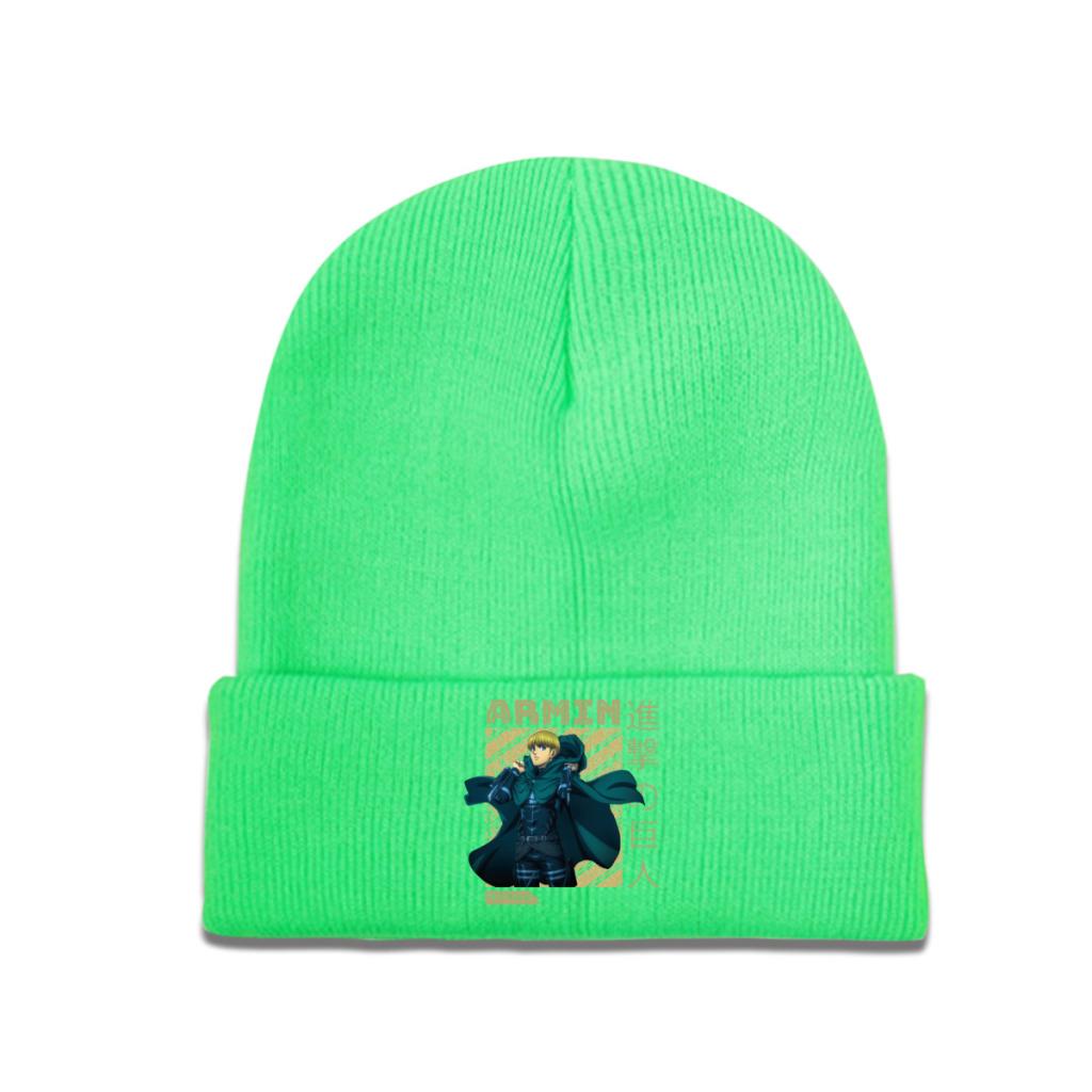 ARMIN from Attack On Titan Knitted Hat for Women Unisex Skullies Beanies Autumn Winter Hat Anime Hip Hop Melon Cap