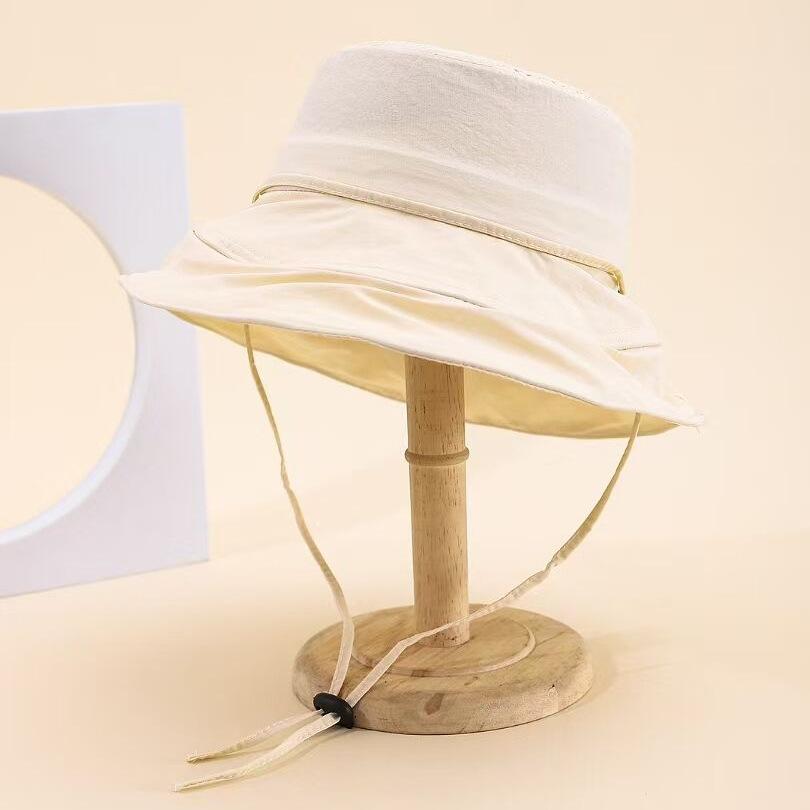 Women'S Bucket Hat Spring Summer Windproof Sunshade Fisherman Cap Female Sunscreen Sun Hat Cloth Foldable Sunhat New