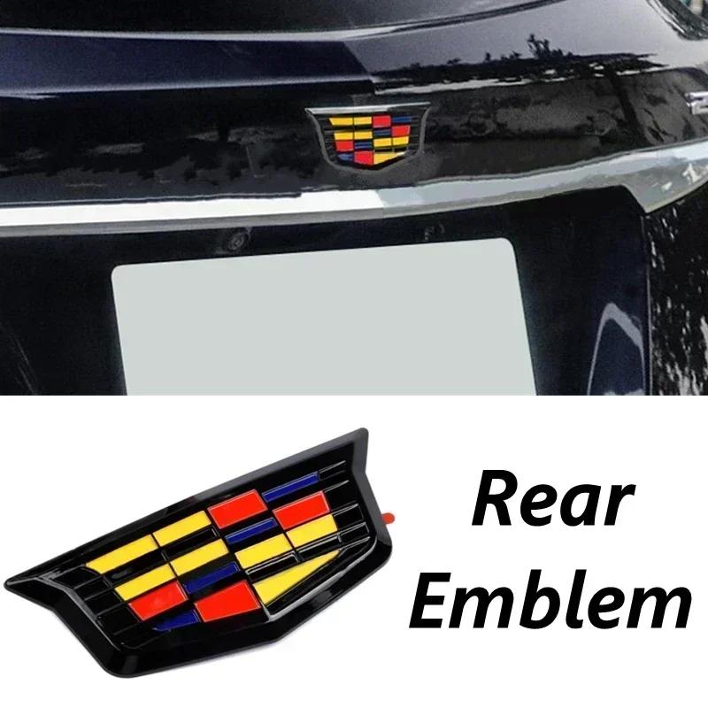 ABS Bil Frontgrill Logo Emblemdetalj for Cadillac CT4 CT5 CT6 XT5 XT6 Auto Bakluke Merke Klistremerke Erstatningstilbehør