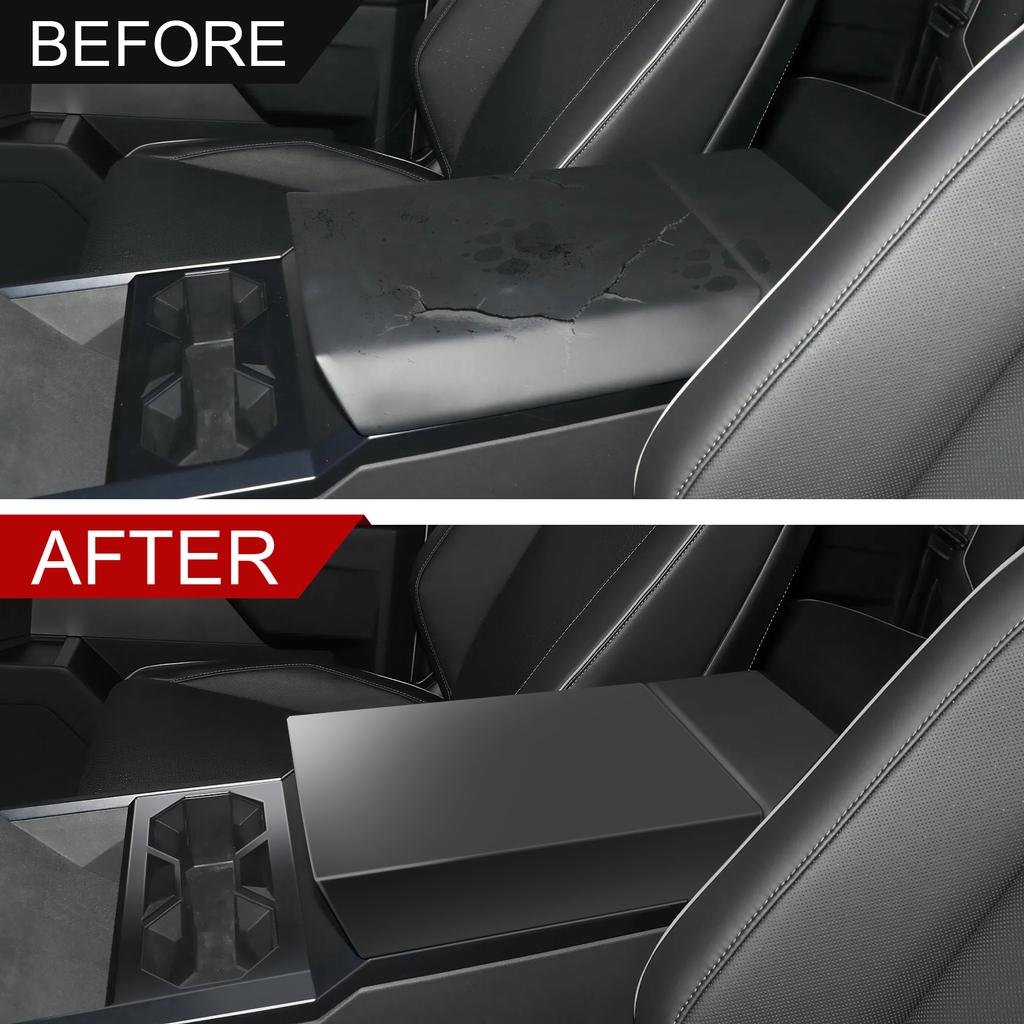 Center Console Cover For Tesla Cybertruck 2025 2025 TPE Scratch Resistance Car Armrest Box Cover Protector Pad Car Accessories