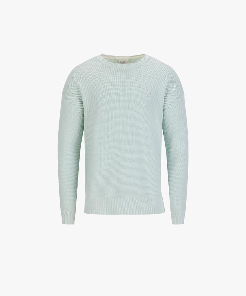 FAIRLIAR GOLF Men'S Waffle Knit Round Neck Knit (Mint)