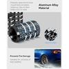 4PCS Tire Valve Stem Caps for Tesla Model Y X S 3, Aluminum Alloy Valve Stem Cap Universal Stem Covers Accessory(Corrosion Resistant Black)