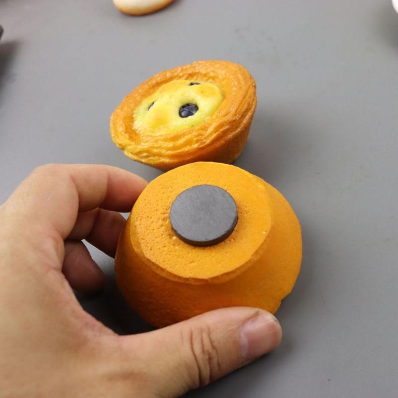 Set of 6 Realistic Simulated Eggs Tarts Model Fake Food Shaped Kitchen Toy Photography Props Wedding Party Decoration