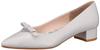 JILL STUART SHOE Ribbon Motif All-Weather Pumps 6348 Women's Light Gray Enamel Size 24cm E