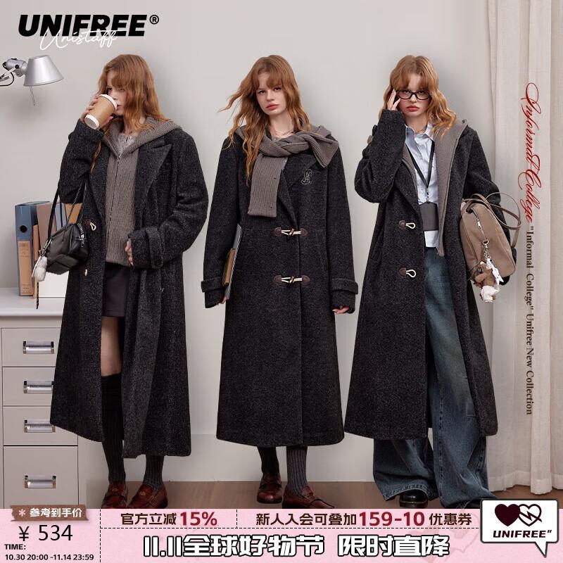 unifree Winter Faux Two-Piece Wool Coat