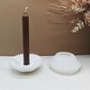 Striped Dish Silicone Candle Holder Mold Resin Tray Mold For Epoxy Resin Candlestick Tealight Holder Home Decoration