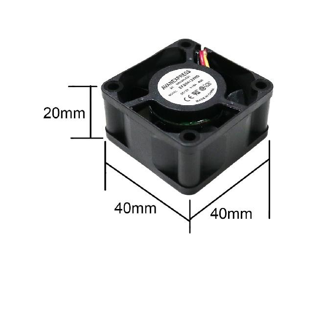 Twinklebay 40x20mm Cooling Fan, Replacement for EFB0412VHD Cooling Fan, 40 x 40 x 20mm with 3Pin 3Wire Connector (DC 12V)