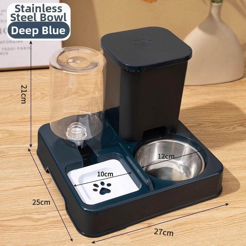 Large Capacity Automatic Pet Feeder Portable 2 In 1 Non-Slip Pet Bowl Pet Supplies 5 Colors Pet Integrated Food Bowl