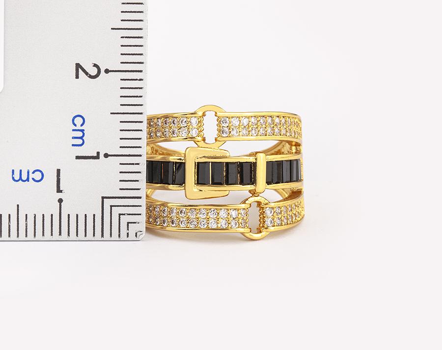 Nidin New Arrival Punk Bandage Shape Shiny Crystal Zircon Multilayer Open Rings 2 Colors For Women Girl Daily Party Jewelry Gift