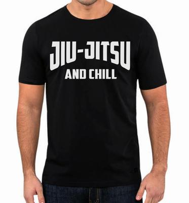 Jiu Jitsu and Chill Gracie Brazilian  MMA Fighter T Shirt Tee BJJ