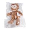 Cute Patchwork Bear Plush Dog Toy Squeaky Interactive Chew Toy for Puppy Teeth Cleaning and Molar Care Bite Resistant