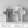 Handmade Aroma Candle Plaster Resin Sculpture Ornament Mold Home Decor Crafts Making DIY Jesus Cross Portrait Silicone Mold