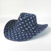 Western Denim Cowboy Hat For Women Men Felt Wide Brim Cowboy Cowgirl Hat For Party Costume Dress Up Cosplay Cowboy Hat