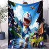 Coperta Copriletto Piccola in Peluche Doraemon Anime Giapponese Coperta da Divano Lancia Coperta Calda Novità per Tutte le Stagioni Regalo per Bambini Casa