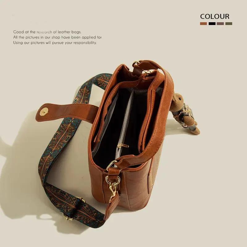 New Popular Design Bag for Women Autumn and Winter Shoulder Strap Crossbody Bag Retro Versatile Portable Bucket Bag