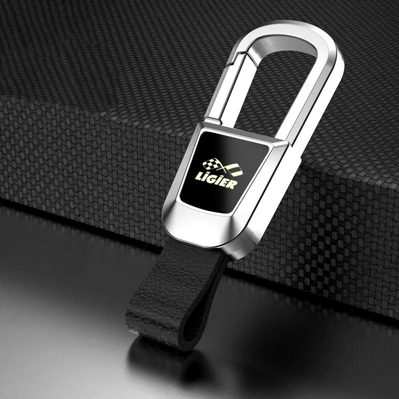 

car keychain Alloy Key chain leather key ring for ligier js50 L js2 js60 jsrc jsp4 X-TOO
