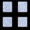 4Pcs Soft Silicone Mold Personalized Christmas Earrings Pendant Molds Ear Rings Epoxy Mould for Craft Enthusiasts
