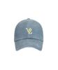 Bajal 3D Monogram Pigment Washed Corduroy Oversized Ball Cap Sky