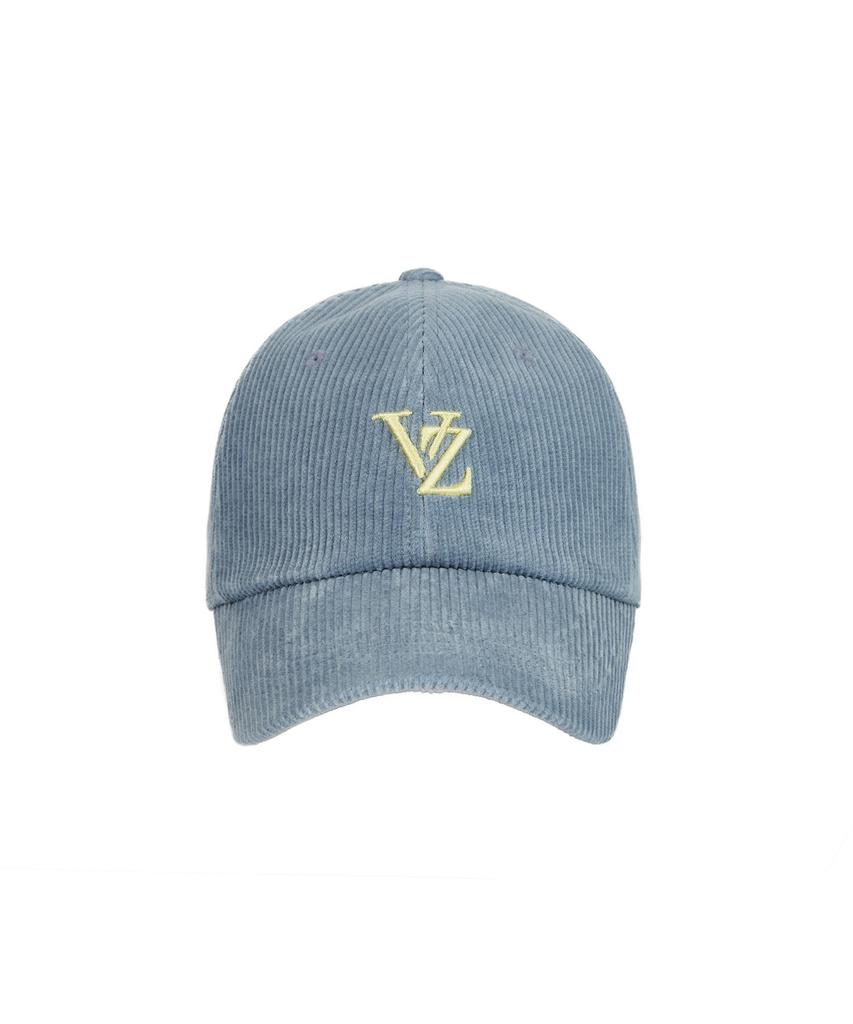 Bajal 3D Monogram Pigment Washed Corduroy Oversized Ball Cap Sky