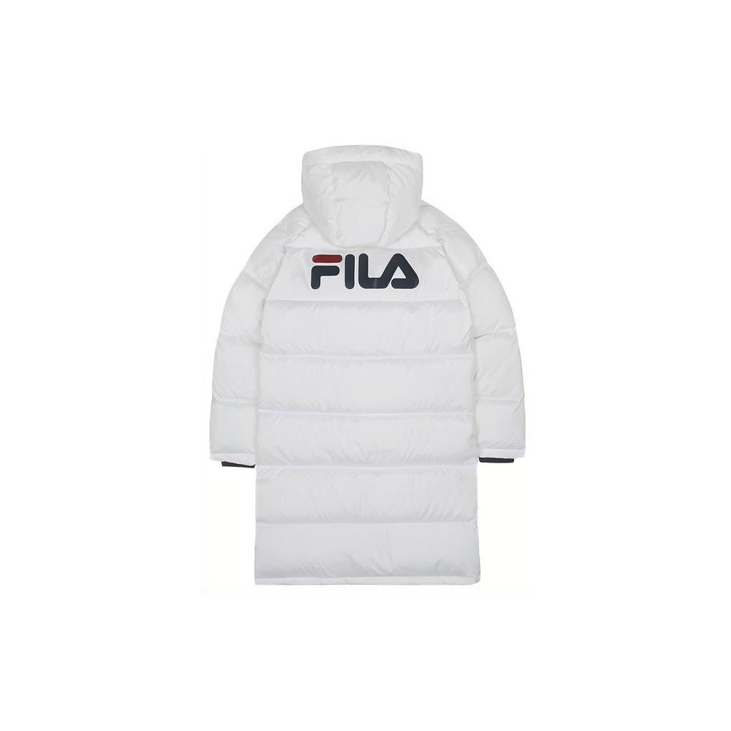 FILA Long Warm Hooded Down Jacket Unisex outerwear White FS2DJC4002X-OWH