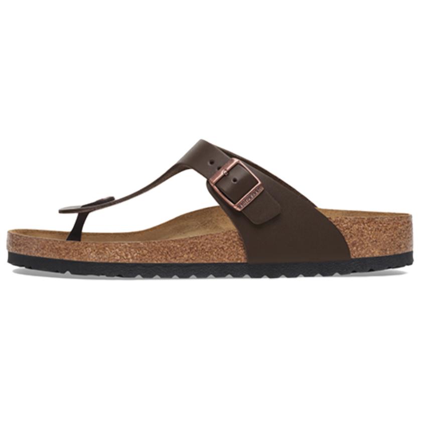 Birkenstock Gizeh Flip Flops Unisex Brown Regular Loose Fit 1029240 43