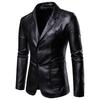 2020 Trendy Korean Style Men's PU Leather Lapel Jacket for Spring & Autumn