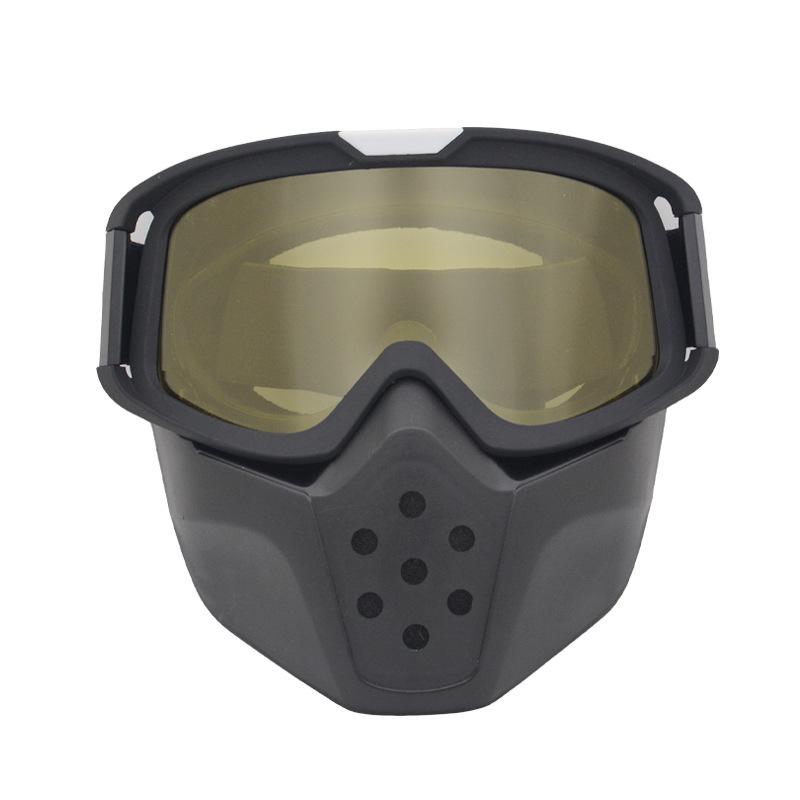 Motorcycle goggles, goggles, face shield, off-road goggles, Harley helmet goggles, tactical goggles, riding windproof goggles жёлтый