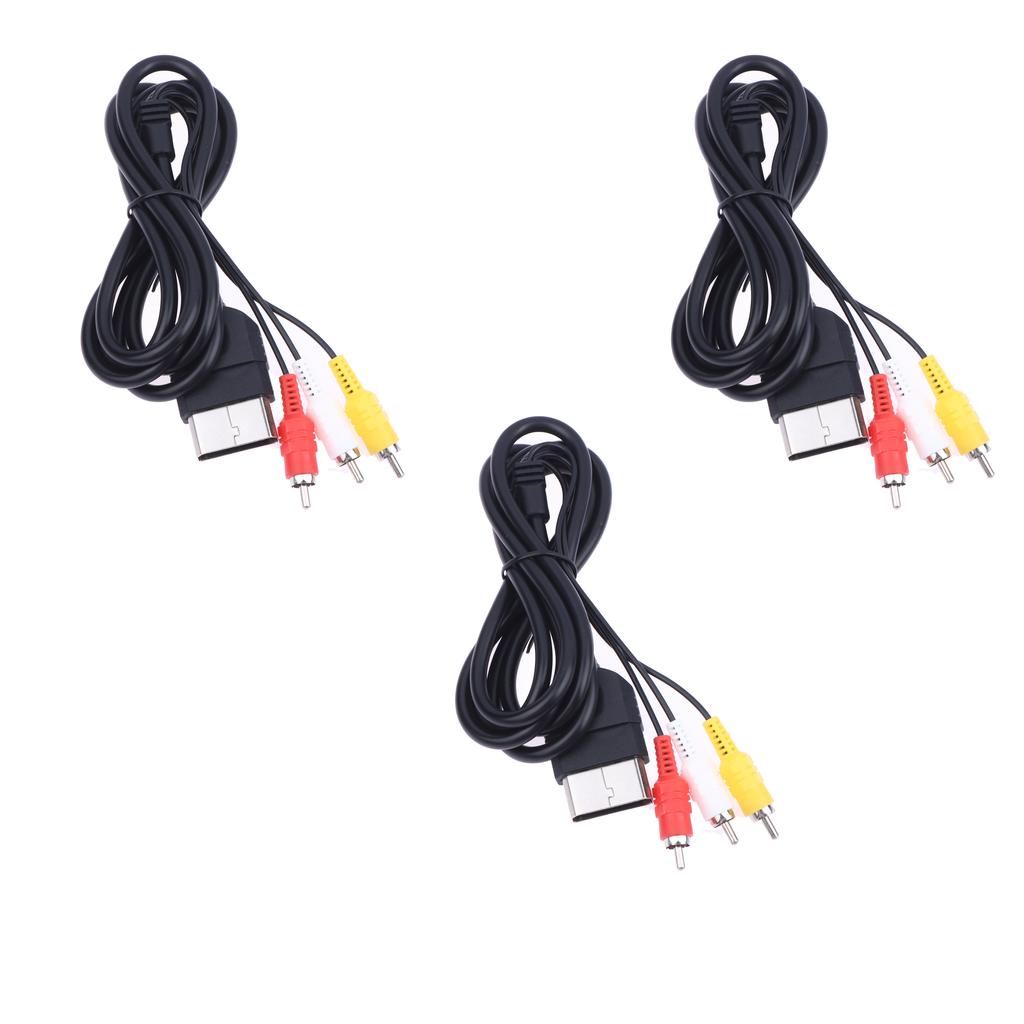 1/2/3Pcs Audio Video AV Composite Cable Cord For XBOX AV Cable Cord Connection DVD CD Monitor Adapter Connector 180CM