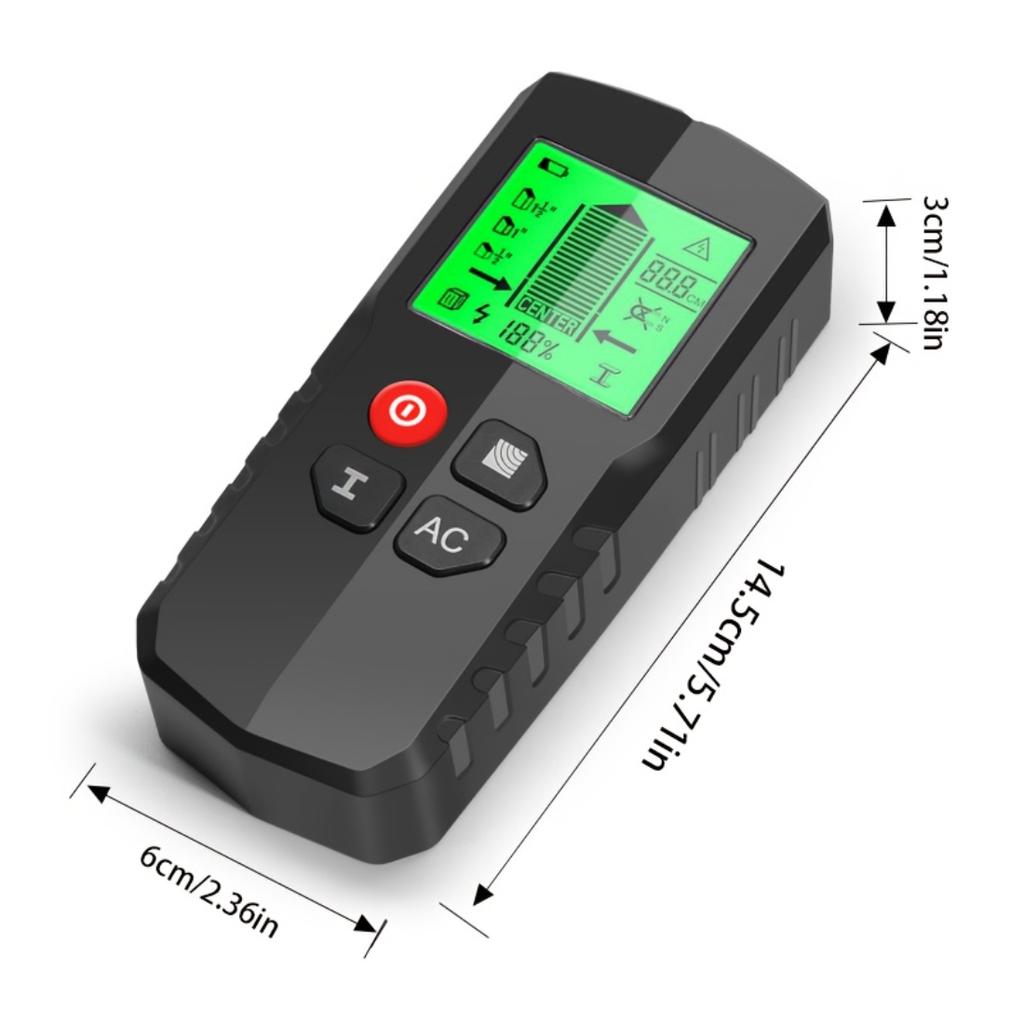Professional Wall Scanner With HD LCD Display, Accurately Detect Wood, AC Wires, Metal Studs, Beams And Pipes, Easy To Use Reliable Wall Detector