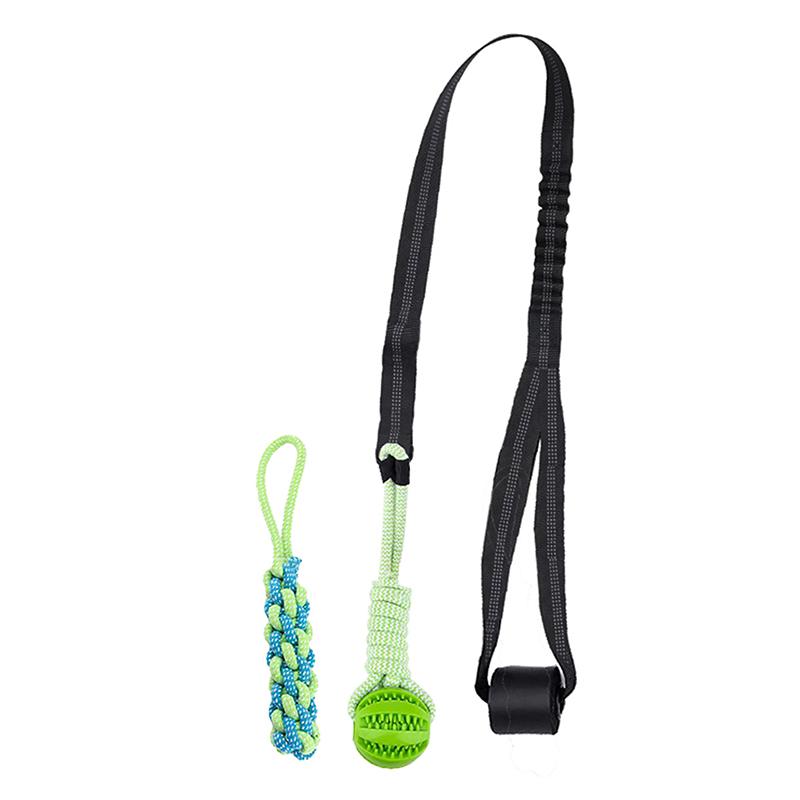 

Набор игрушек для перетягивания каната для собак, чистка зубов с помощью каната для прорезывания зубов, жевательный мяч-головоломка, набор игрушек для упражнений с надувными игрушками для собак зелёный