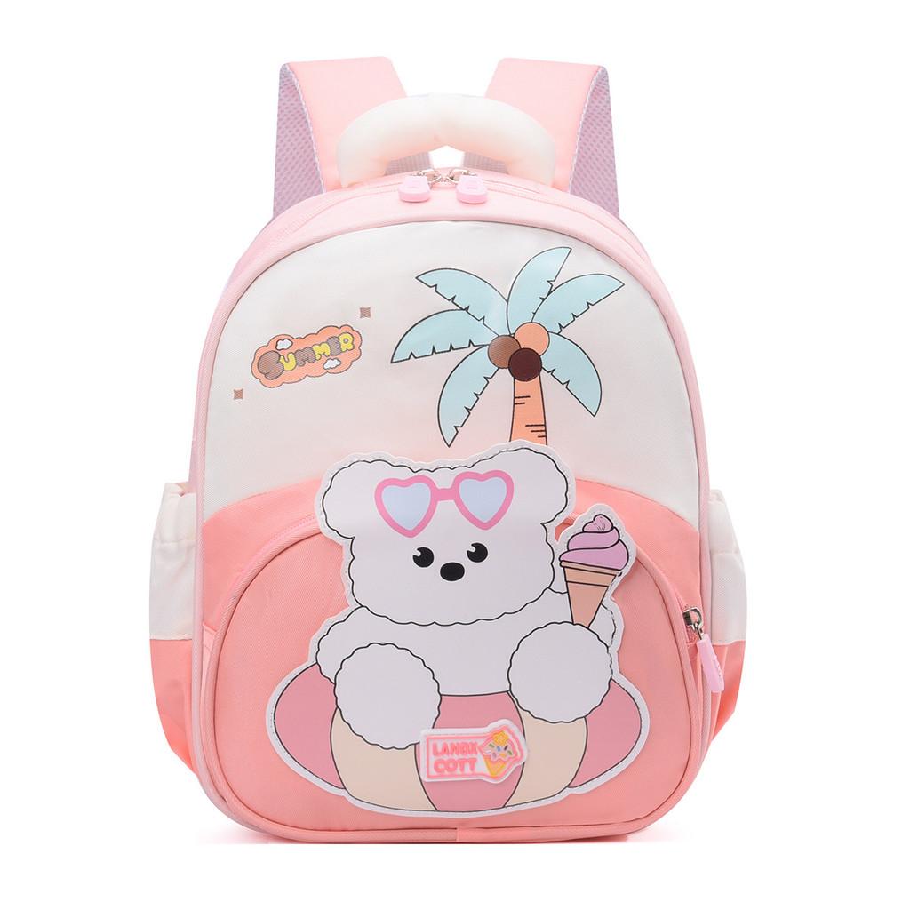 Kids Dualshoulder Cartoon Bear Backpack With Air Cushion Straps For Kindergarten Entrance