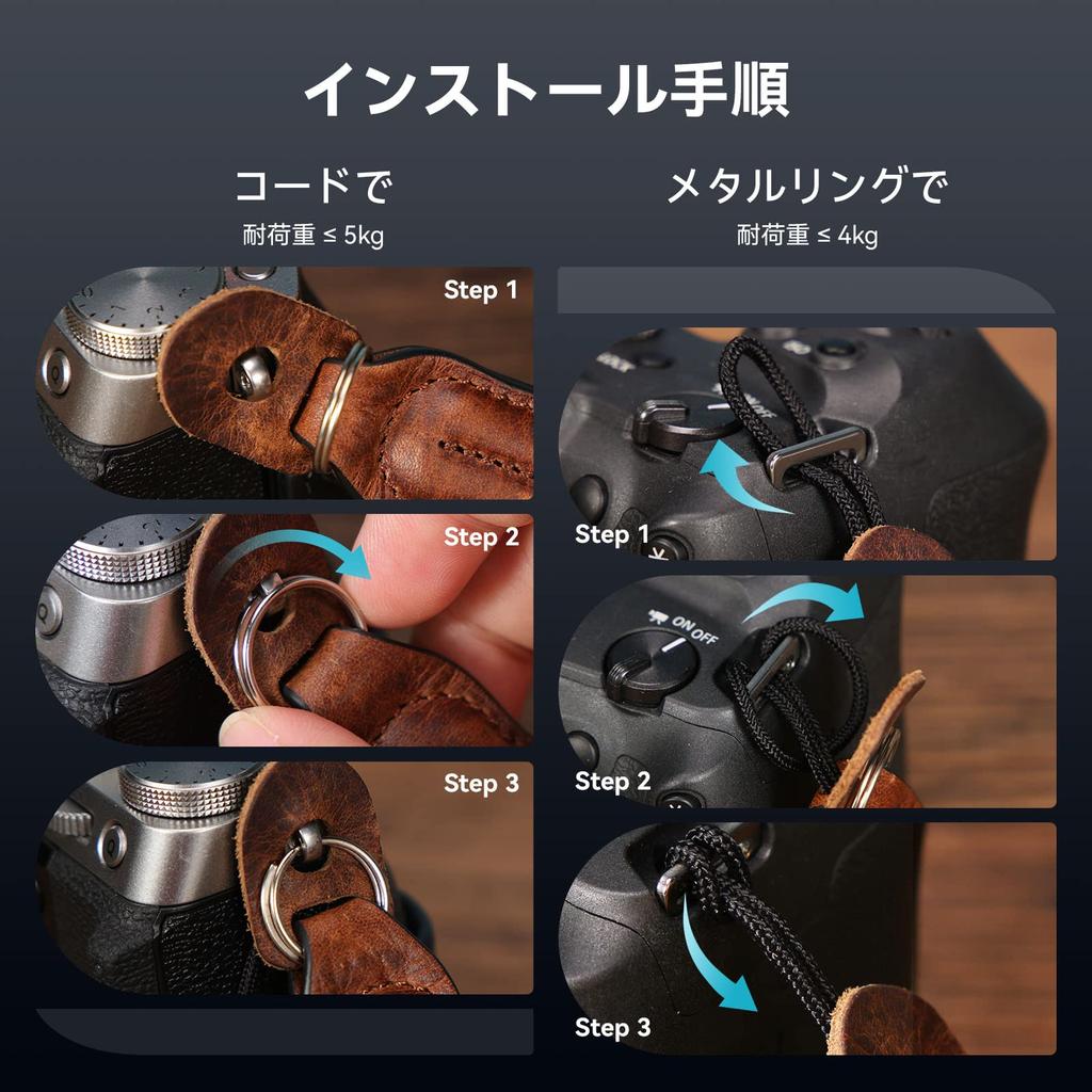 SMALLRIG Universal Leather Camera Wrist Adjustable Camera Hand Strap for Fujifilm and Mirrorless Brown 3926 Strap, X-T5, DSLR, SLR, Cameras, -