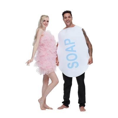 Koppel Zeep en Spons Kostuum Volwassen Grappig Halloween Feest Koppel Kostuums Set
