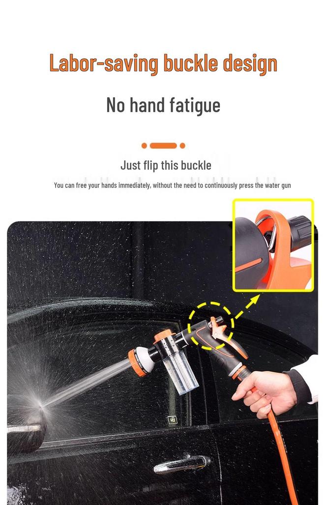 High-Pressure Foam Sprayer Water Gun for Car Wash and Garden Watering