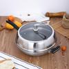 Youluo 32CM Heightened Stainless Steel Glass Pot Lid