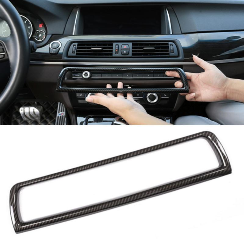 

Стайлинг автомобиля, центральная консоль, кондиционер, вентиляционное отверстие, рамка, накладка для BMW 5 серии F10 F18 2011-17, авто интерьер ABS carbon fiber