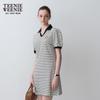 Teenie Weenie Women's Striped V-Neck Knit Polo Dress